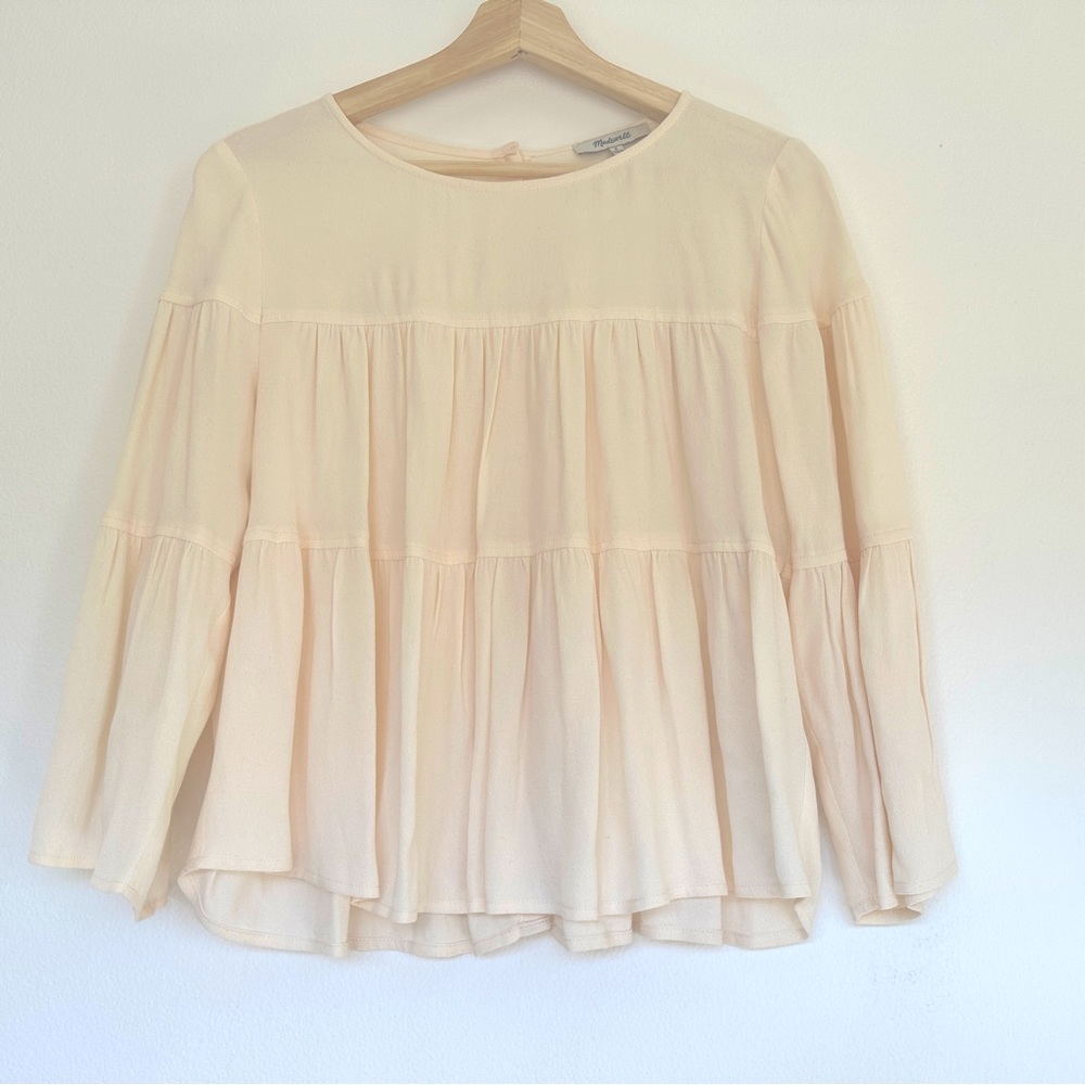 Madewell Tiered Button-Back Top - Picture 11 of 12
